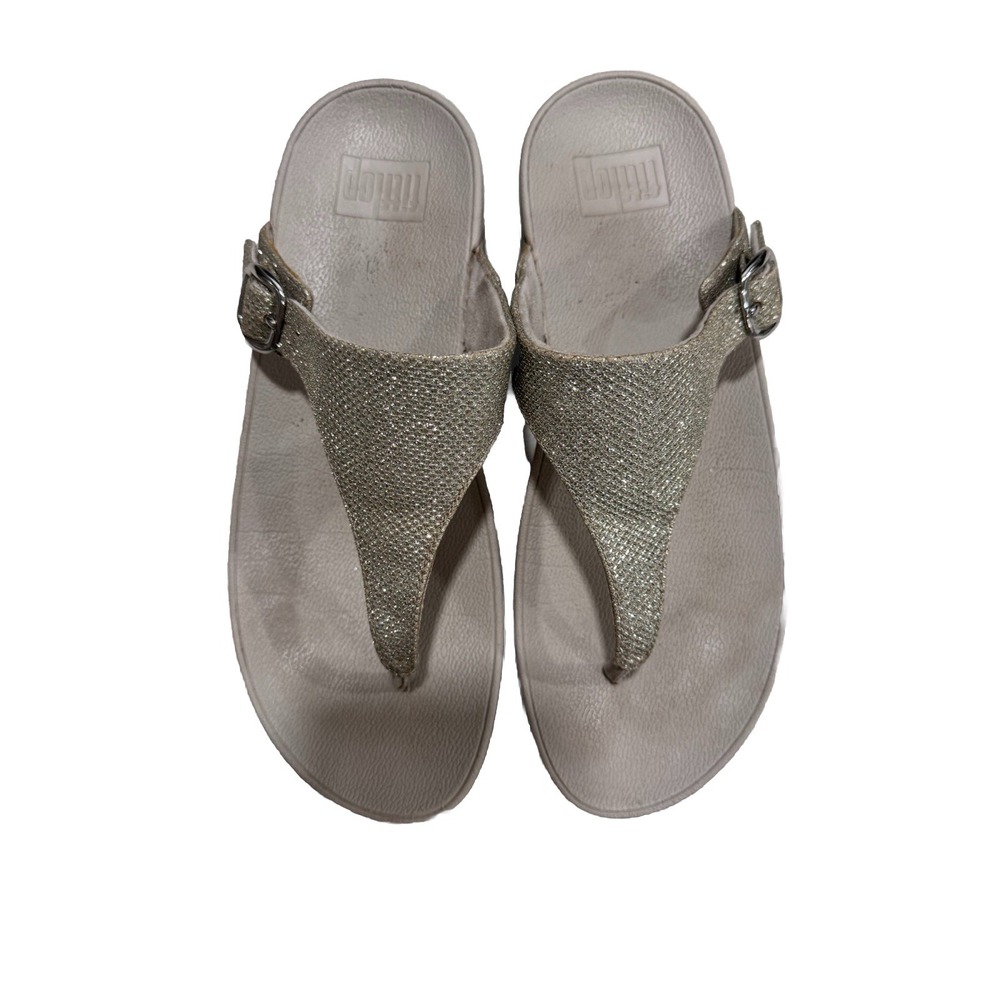 FitFlop The Skinny Silver Sparkle‎ Bone 8